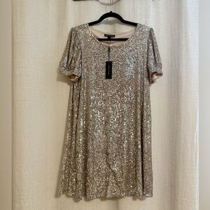Champagne sequin dress